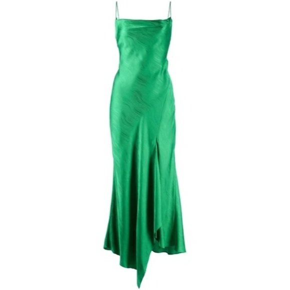 ALICE + OLIVIA Harmony Slip Dress in Dark Emerald - NWT - SIze 6 - Picture 3 of 10